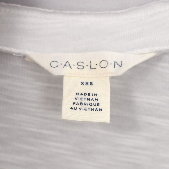 Caslon NWT V Neck Short Sleeve Pocket T Shirt Custom Cut White Size XXSmall New - Picture 5 of 9